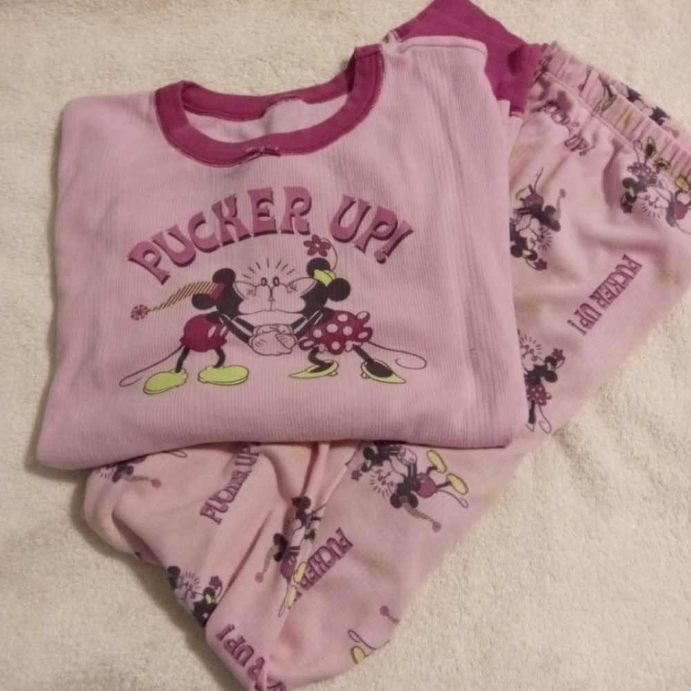 Disney Pajama Set in Pink with Mickey and Minnie